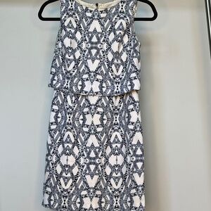 Banana Republic Factory Blue and White Dress, size 00P